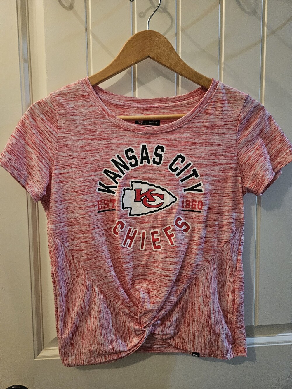 NFL Red and White Marled Team Apparel Tee